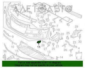 Capacul duzei de spălare a farurilor din bara față stânga Audi A6 C7 12-15 pre-restilizare