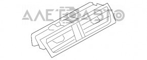 Grila de aerisire centrală a panoului frontal Audi A6 C7 12-15, neagră, cu inserție cromată