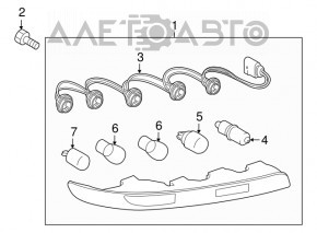 Lampa spate dreapta a bumperului Audi Q7 4L 10-15 nou OEM original