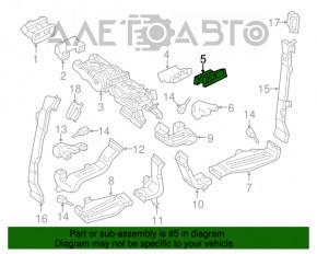 Deflectorul de aer al conductei centrale (al doilea rând) Audi Q7 16-