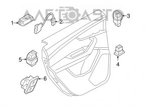 Кнопка центрального замка двери задней левой Audi Q7 16-