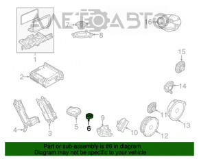 Difuzorul tweeter din torpedoul central al Audi Q7 16-19 Bose, mic