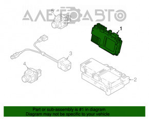 Modulul camerei de vizualizare de sus a asistenței șoferului Audi Q7 16-