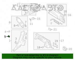 Butoanele de rabatare a scaunelor din spate dreapta Audi Q7 16- negre cu insertie, in insertia stalpilor.