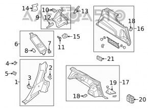 Butoanele de rabatare a scaunelor din spate dreapta Audi Q7 16- negre cu insertie, in insertia stalpilor.