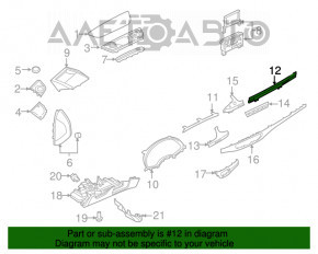 Inserții de panou frontal pentru Audi Q7 16- din aluminiu, quattro, crăpături în fixări, strânsă