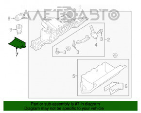 Capacul panoului frontal central dreapta Audi Q7 16- negru, suport rupt.