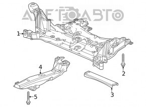 Усилитель переднего подрамника правый Honda Civic XI FE/FL 22-