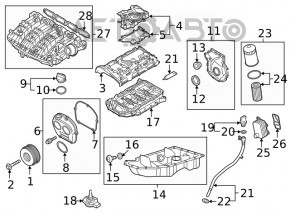 Polea arborelui cotit Audi A3 8V 15-20 nou neoriginal