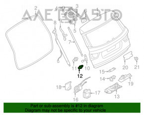 Bara de protecție a portbagajului stânga BMW X3 F25 11-17 pe caroserie