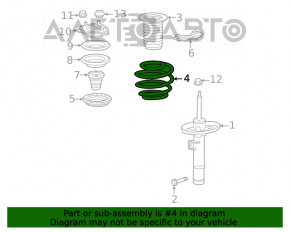 Пружина передняя правая Honda Civic XI FE/FL 22-