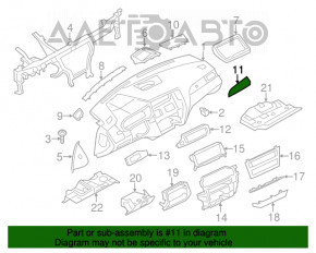 Накладка передней панели правая BMW X3 F25 11-17 под светлое дерево