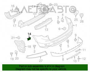 Брызговик задний правый BMW X3 F25 11-17