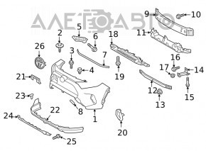 Intarire bara fata superioara Toyota Rav4 19 - nou original OEM