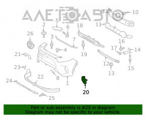 Cadru dreapta pentru farul de ceață Toyota Rav4 19- nou OEM original