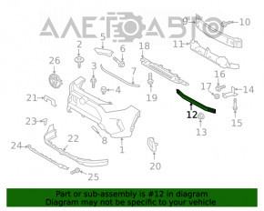 Amplificatorul de bara fata inferioara Toyota Rav4 19-