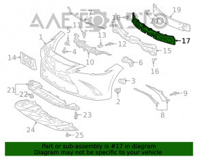 Suportul de montare a bara fata centrala pentru Lexus ES250 ES300h ES350 19-20