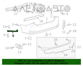 Suportul pentru bara spate dreapta Lexus ES250 ES300h ES350 19-