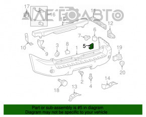 Suportul de bara spate stanga interior pentru Toyota Sequoia 08-16.