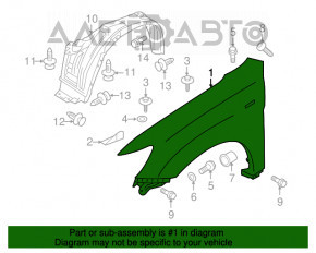 Aripa față stânga Mitsubishi Outlander Sport ASX 16-19 restilizat plastic.