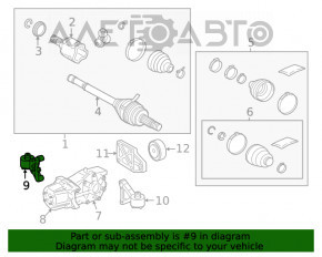 Suportul reductorului din spate dreapta pentru Toyota Rav4 19- 2.5 AWD