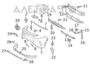 Buza bara fata Toyota Rav4 19 - nou original OEM