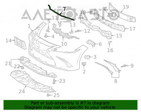 Garnitură capot Lexus ES250 ES300h ES350 19- pe bara de protecție