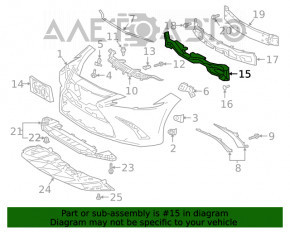 Absorbantul de bara fata superioara pentru Lexus ES250 ES300h ES350 19-