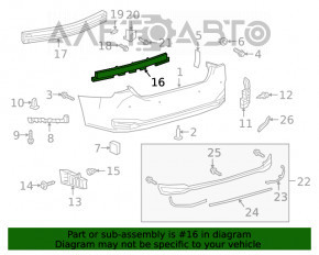 Absorbantul de bara spate pentru Lexus ES250 ES300h ES350 19-