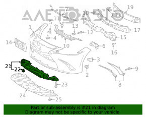 Absorbantul de bara fata inferioara pentru Lexus ES250 ES300h ES350 19-