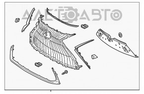 Grila radiatorului Lexus ES300h 21- cu senzori de parcare.