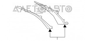 Молдинг переднего бампера правый Lexus ES250 ES300h ES350 19-