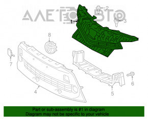 Решетка радиатора grill Toyota Prius V 15-17