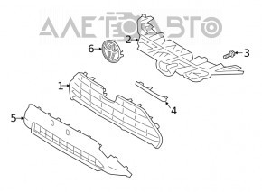 Нижняя решетка переднего бампера Toyota Rav4 19-21 новый OEM оригинал