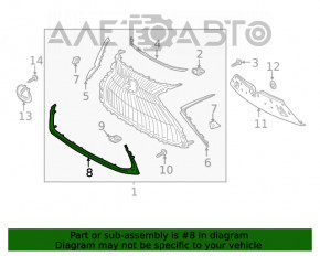 Grila radiatorului de jos pentru Lexus ES250 ES300h ES350 19- F-SPORT