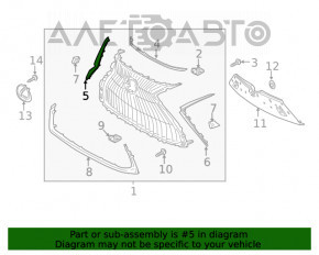 Grila radiatorului dreapta pentru Lexus ES250 ES300h ES350 19-