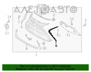 Grila radiatorului stânga pentru Lexus ES250 ES300h ES350 19-