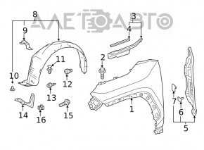 Garnitură capotă-aripa stânga Toyota Rav4 19 - nou original OEM