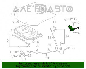 Петля капота правая Lexus ES250 ES300h ES350 19-