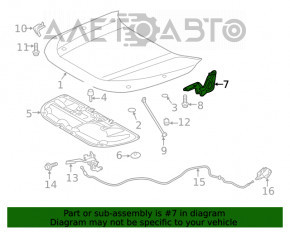 Bucla capotei dreapta Toyota Rav4 19-