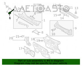 Garnitura grilei stergatoarelor dreapta Toyota Rav4 19-