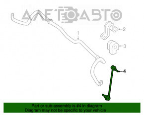 Bară stabilizatoare față dreapta Nissan Rogue 14-20