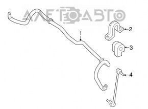 Тяга стабилизатора передняя правая Nissan Rogue 14-20