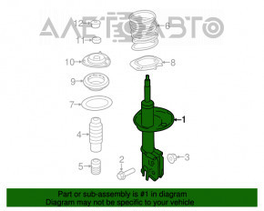 Suportul amortizorului asamblat, față stânga, Kia Optima 11-13 hibrid