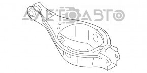 Maneta inferioară a arcului spate stânga Nissan Rogue 21-23 construit în Japonia