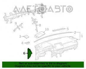 Capacul panoului frontal lateral dreapta Toyota Rav4 19- negru