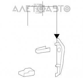 Capacul panoului frontal lateral dreapta Lexus ES350 07-12 negru