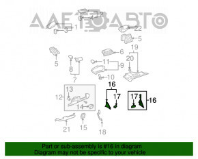 Capacul panoului frontal lateral dreapta Lexus ES350 07-09, albastru inchis