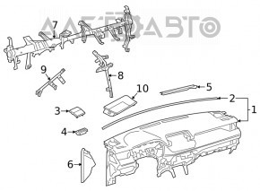 Capacul panoului frontal lateral dreapta Toyota Rav4 19- negru