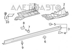 Protecție pentru partea din față, dreapta, a podelei Toyota Rav4 19- 2.5